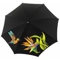 Parasolki dla dzieci, Doppler Manufaktur Boheme Elegance Parasolka na kiju 90 cm black gemustert ZAPISZ SIĘ DO NASZEGO NEWSLETTERA, A OTRZYMASZ VOUCHER Z 15% ZNIŻKĄ